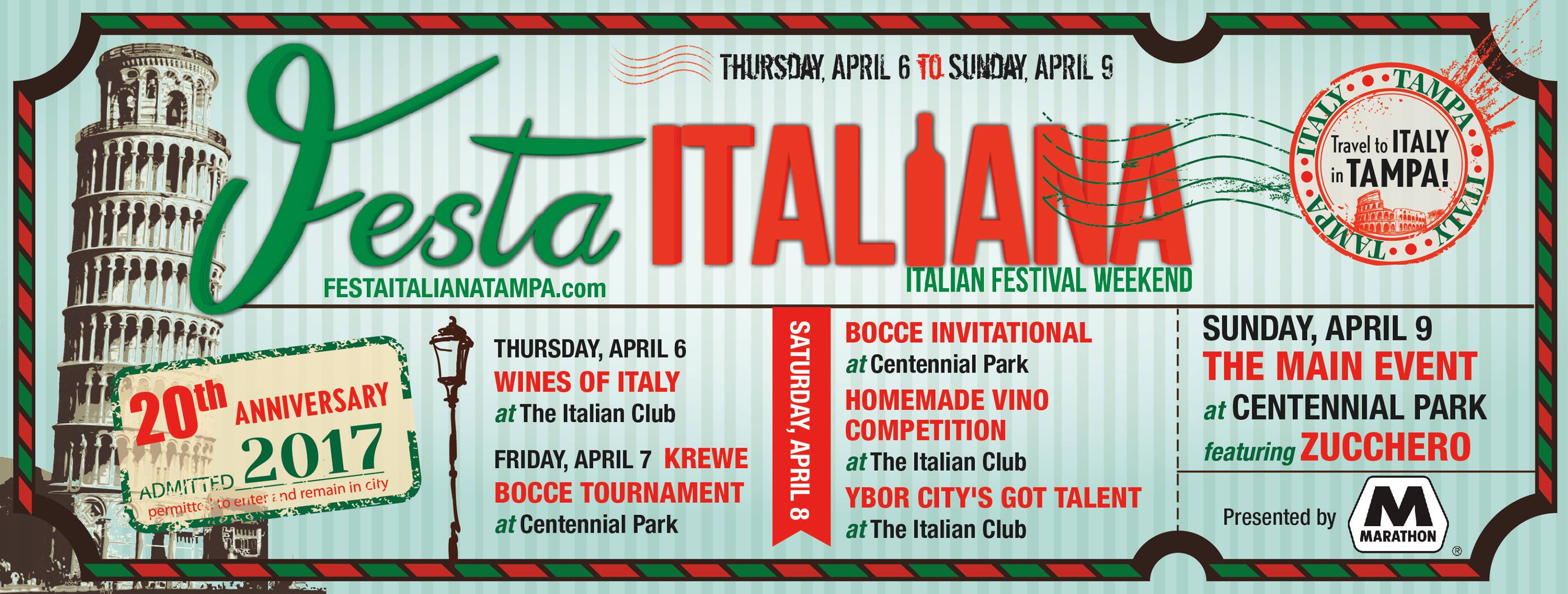 Festa Italiana 20th anniversary this weekend!
