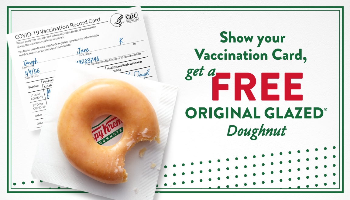 Krispy Kreme Gives Out Free Donuts All Year For Vaccinated Americans