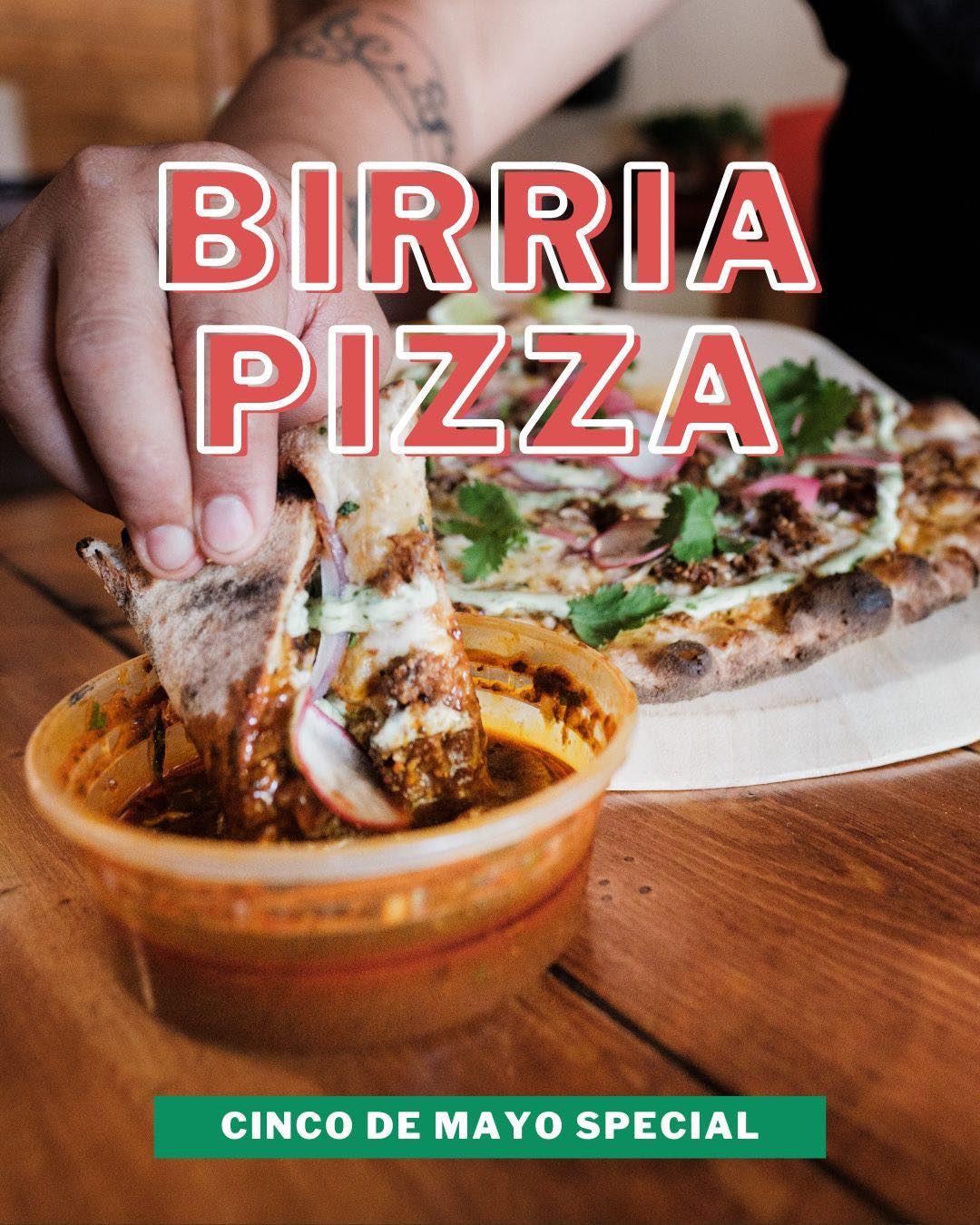Celebrate Cinco de Mayo with Perla’s Pizza and their Birria Pizza special