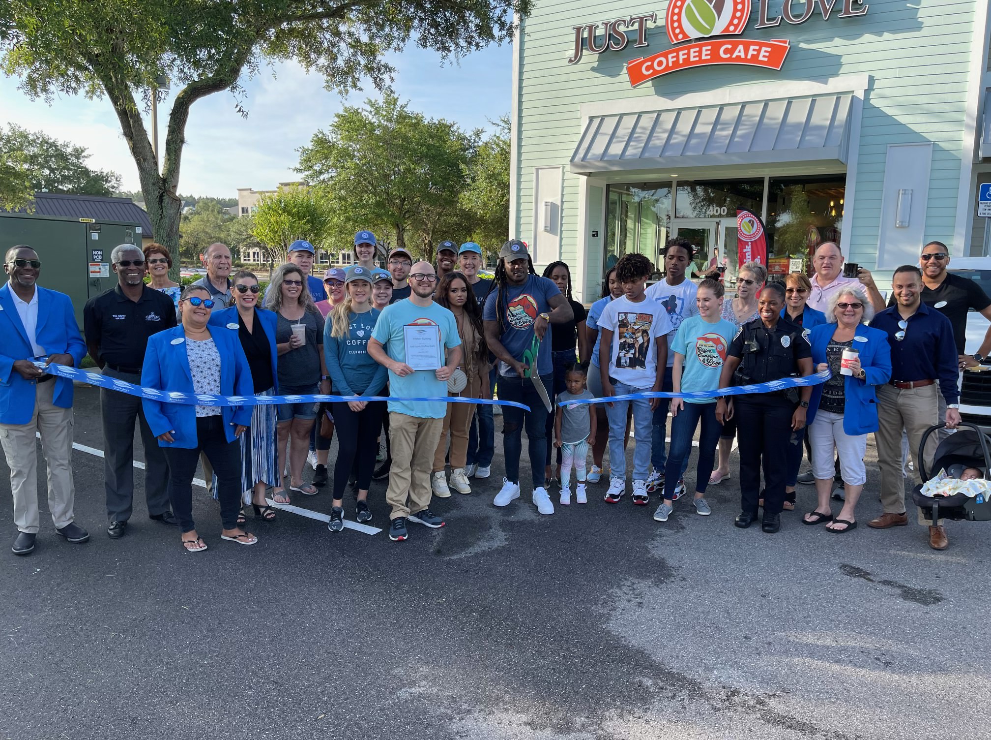 Just Love Coffee Cafe and NFL superstar Chris Johnson hold grand opening event in Clermont