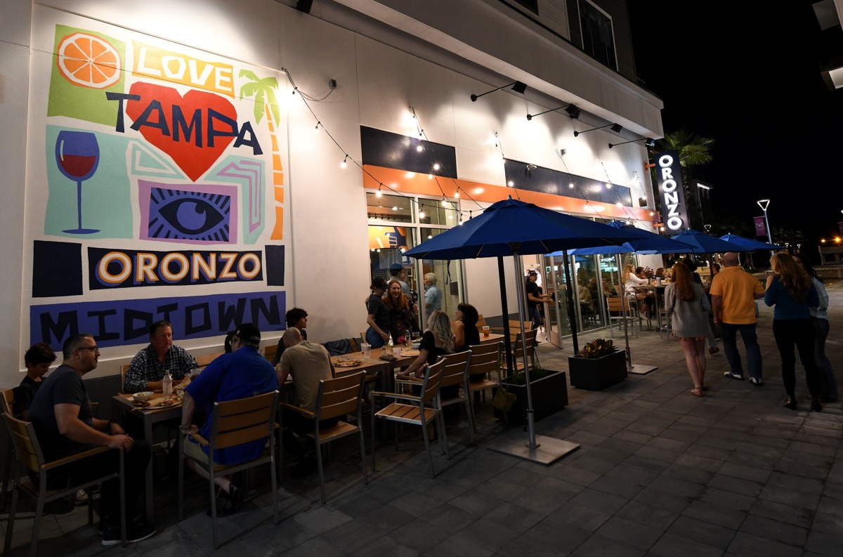 Oronzo Italian restaurant concept in Midtown Tampa shutters